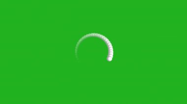 Loading circle with a ball stock video on green screen 