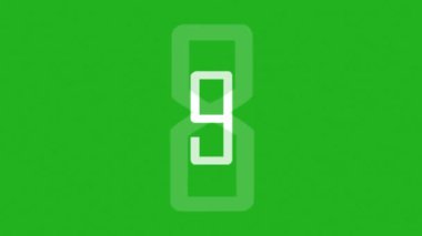 Number Countdown on green screen library