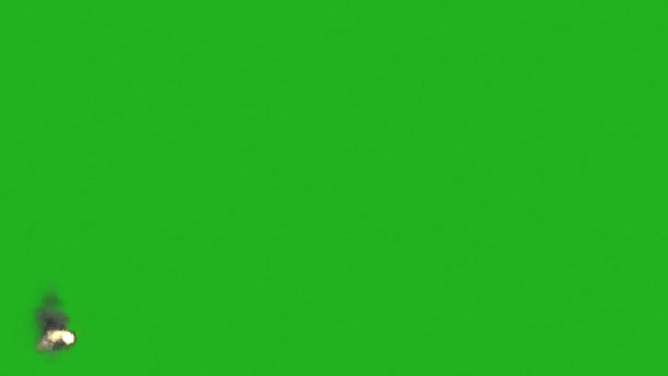 Moving Bomb Explosion Video Footage Green Screen Library — Video