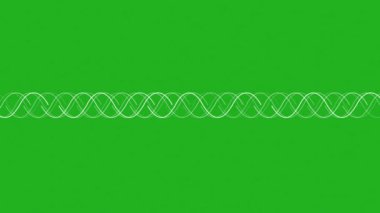 Bahar Efekti Gibi Yeşil Ekranda Titreyen Spiral Çizgiler 