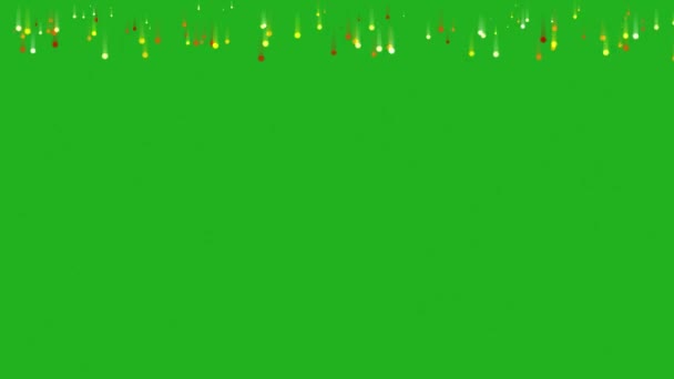 Эффект Многоцветных Точек Зеленом Экране — стоковое видео
