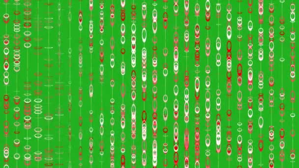 Textura Pozadí Blikající Kruhy Různých Druhů Zelené Obrazovce — Stock video