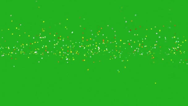 Küçük Çoklu Renk Parçacıkları Yeşil Ekran Üzerine Taşıma Efekti — Stok video