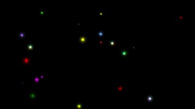 Siyah Ekran Üzerinde Neşeli Çevreyle Yanıp sönen Işıklar Efekti  