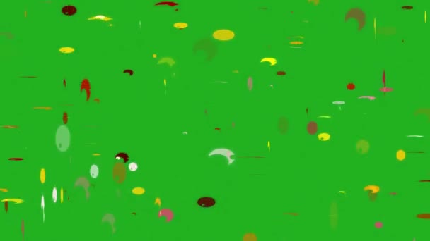Augenball Effekt Mit Mehrfarbigkeit Auf Grünem Bildschirm — Stockvideo