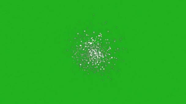 緑の画面上でアニメーション液体レーザーの広がり — ストック動画