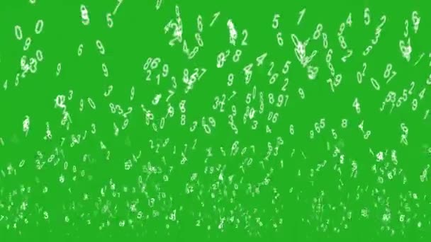 Los Números Que Mueven Movimiento Rápido Como Burbujas Pantalla Verde — Vídeo de stock