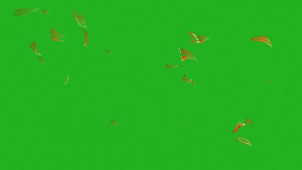 Анімовані Рухомі Лінії Вигляді Хвиль Зеленому Екрані — стокове відео