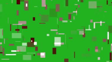 Yeşil Ekrandaki Farklı Renkli Dikdörtgen Şekillerin Parlaması