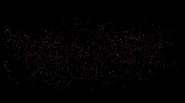 Siyah Ekranda Çok Renkli Noktalarla Döndürme 