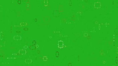 Yeşil Ekrandaki Renkli Dikdörtgen Kutuların Arkaplanı 