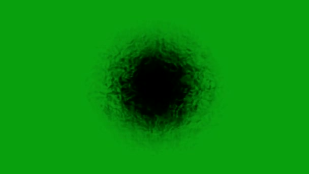 Animovaný Černý Deep Hole Vodní Efekt Zelené Obrazovce — Stock video