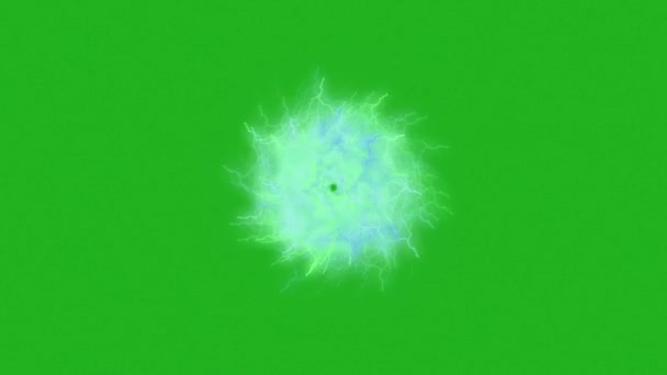 Λαμπερό Μαγνητικό Εφέ Πράσινο Φόντο Οθόνη — Αρχείο Βίντεο