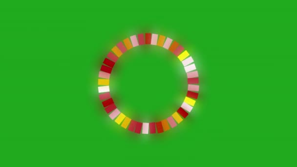 Colorful Rotating Wheel Green Screen Backdrop — Stock Video