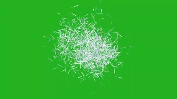 Extrakce Papírových Tyčinek Efekt Středu Zeleného Pozadí — Stock video