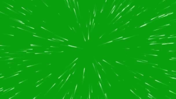 Efekt Obrotowych Linii Graficznych Zielonym Tle Ekranu — Wideo stockowe