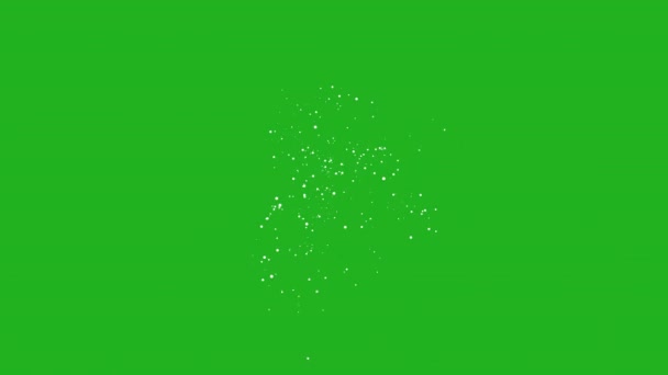 Animated Creative Motion Stars Зеленом Фоне — стоковое видео
