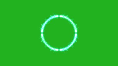 Yay ve yeşil ekran arkaplanındaki küçük yıldızlarla veri yükleme efekti