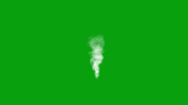Tütsü yakıcıdan çıkan dumanın yeşil ekran arka planındaki etkisi