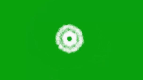 Подвійний Постріл Спалах Водяних Кілець Фоні Зеленого Екрану — стокове відео