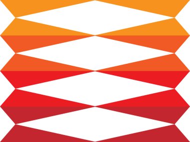 kırmızı, turuncu ve beyaz geometrik şekiller.