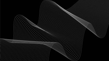 Dalga çizgileri ile soyut vektör arkaplanı