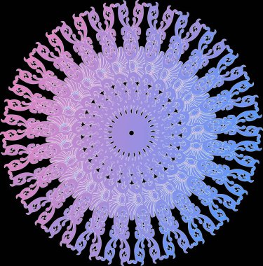 Mandala süsü. vektör illüstrasyonu