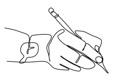 Kalem izole edilmiş vektör illüstrasyon tasarımı olan el