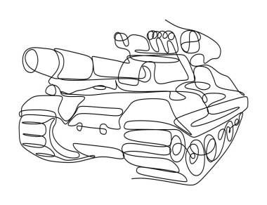 bir tankın vektör çizimi