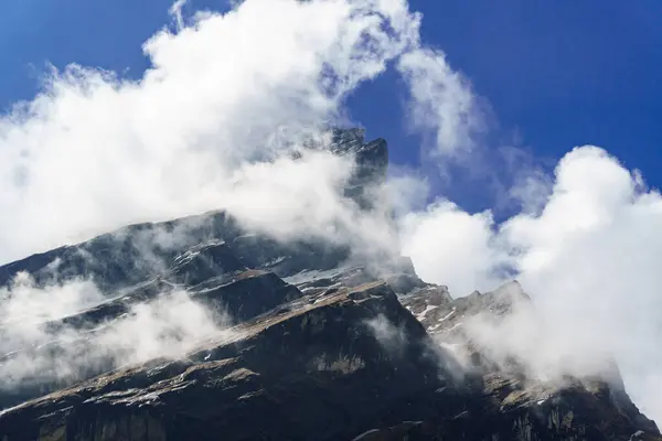 stock image Mardi Himal Mountain, Majestic Mountain Views from Machapuchare to Deurali, During Annapurna Trek Nepal, Unveiling the Himalayas