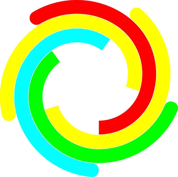 abstract colorful circle logo design