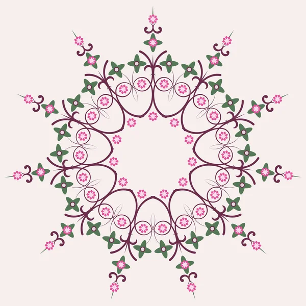 Ilustração Vetorial Moldura Floral — Fotografia de Stock