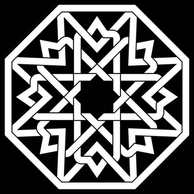 İslami tasarım. Soyut şablon. Geometrik desenlerin vektör çizimi. İslami tasarım elementleri. vektör geometrik arkaplan