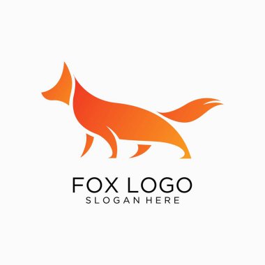 Yürüyen tilki logosu tasarımı