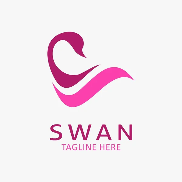 Design Loga Beauty Swan — Stockový vektor