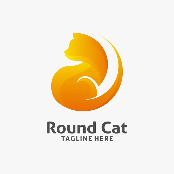 Yaratıcı Kedi Logosu Tasarımı — Stok Vektör