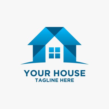 Mavi ev logosu tasarımı