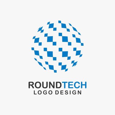 Soyut teknoloji logo tasarımı