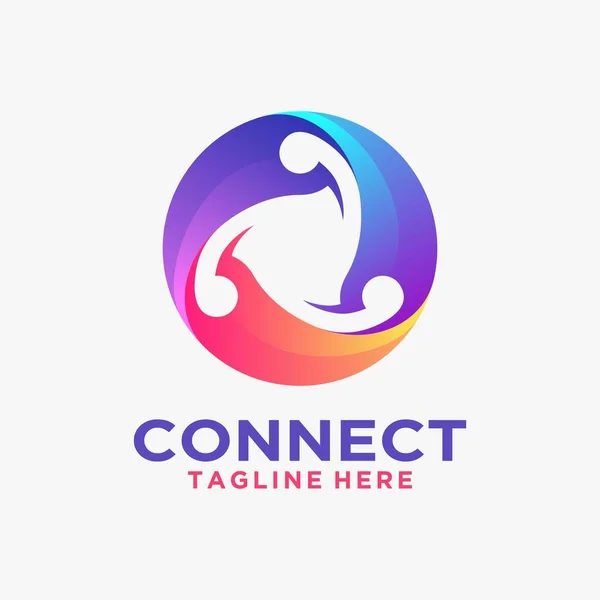Circular Connect Logo Design — Image vectorielle