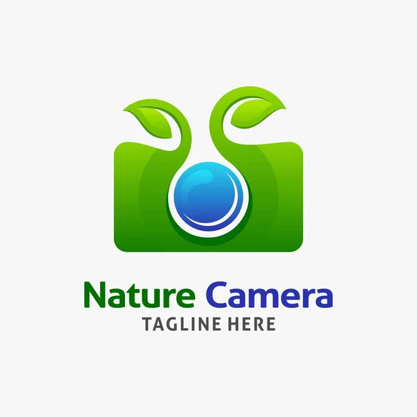 Дизайн Логотипу Фотоапарата Природи — стоковий вектор