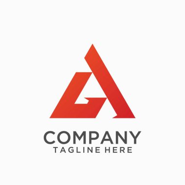 Harf GA üçgen logo tasarımı