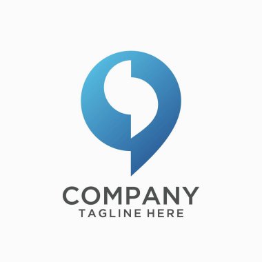 S harfi sohbet logosu tasarımı