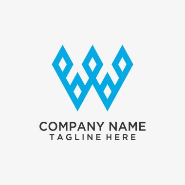 W harfi dijital logo tasarımı