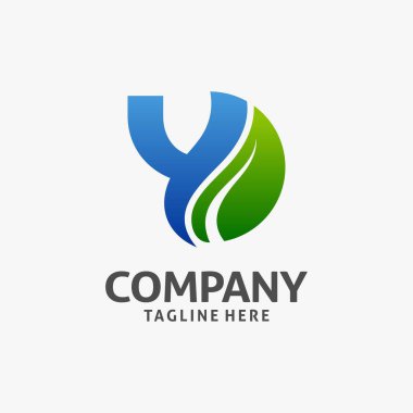 Y harfi yaprak logosu tasarımı