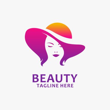 Güzel kadın logosu tasarımı