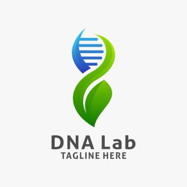 Yaprak elementi ile DNA hücre logosu tasarımı