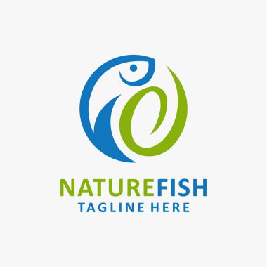 Nature fish logo design