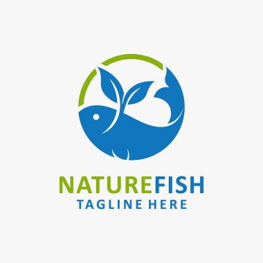 Nature fish logo design