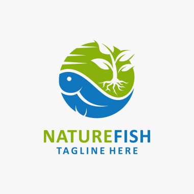 Nature fish logo design