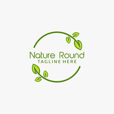 Nature round branch logo design